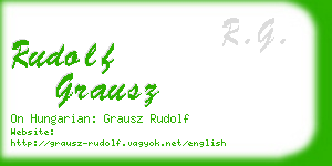 rudolf grausz business card